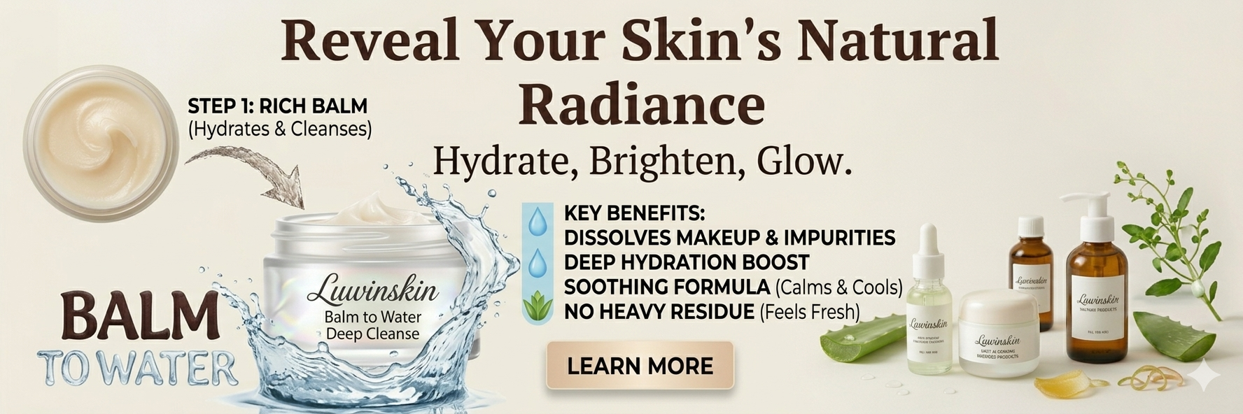 LumSkin Balm to Water banner